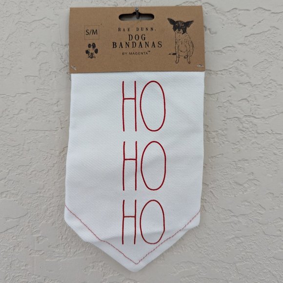 Rae Dunn Ho Ho Ho Christmas Dog Bandana NWT - Picture 1 of 2